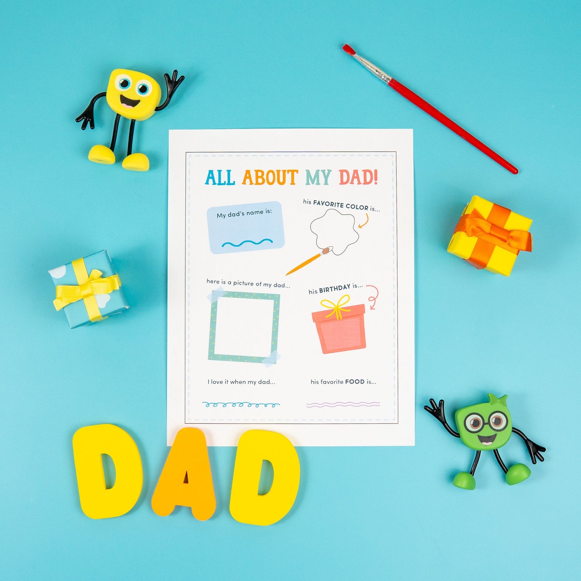 All About My Dad Printable