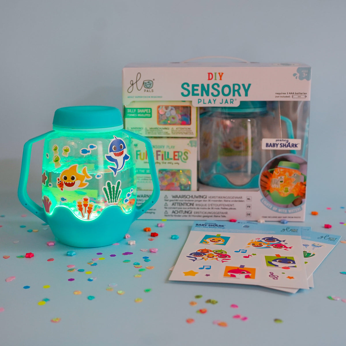 DIY Sensory Jar Gift Set - Baby Shark