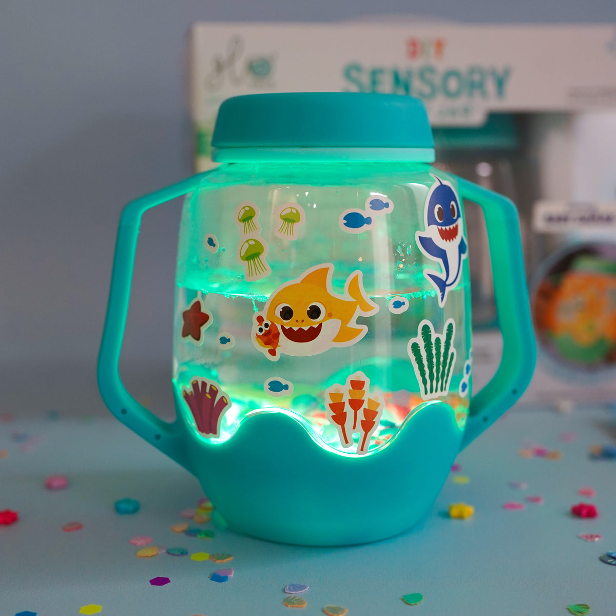 DIY Sensory Jar Gift Set - Baby Shark