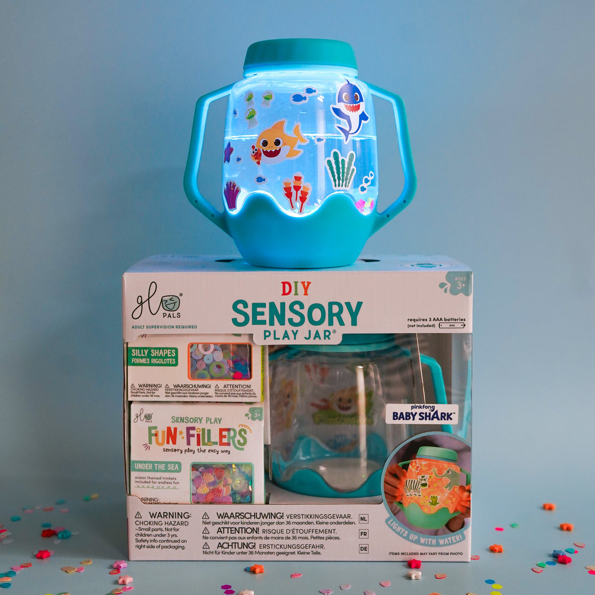DIY Sensory Jar Gift Set - Baby Shark