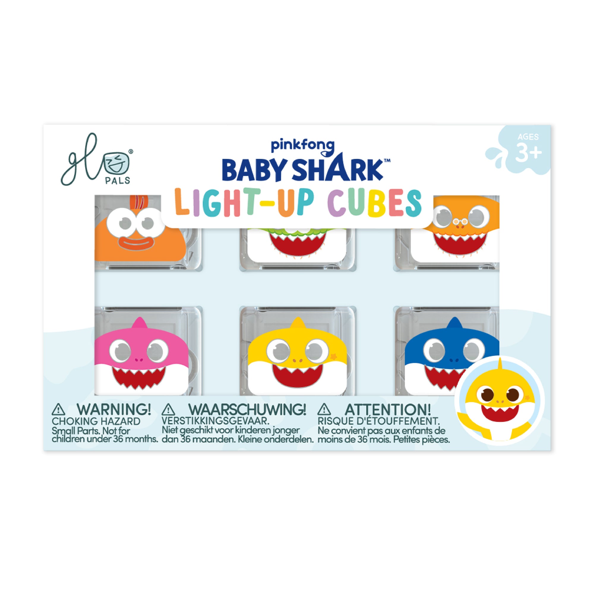 Baby Shark Light-Up Cubes 6-Pack