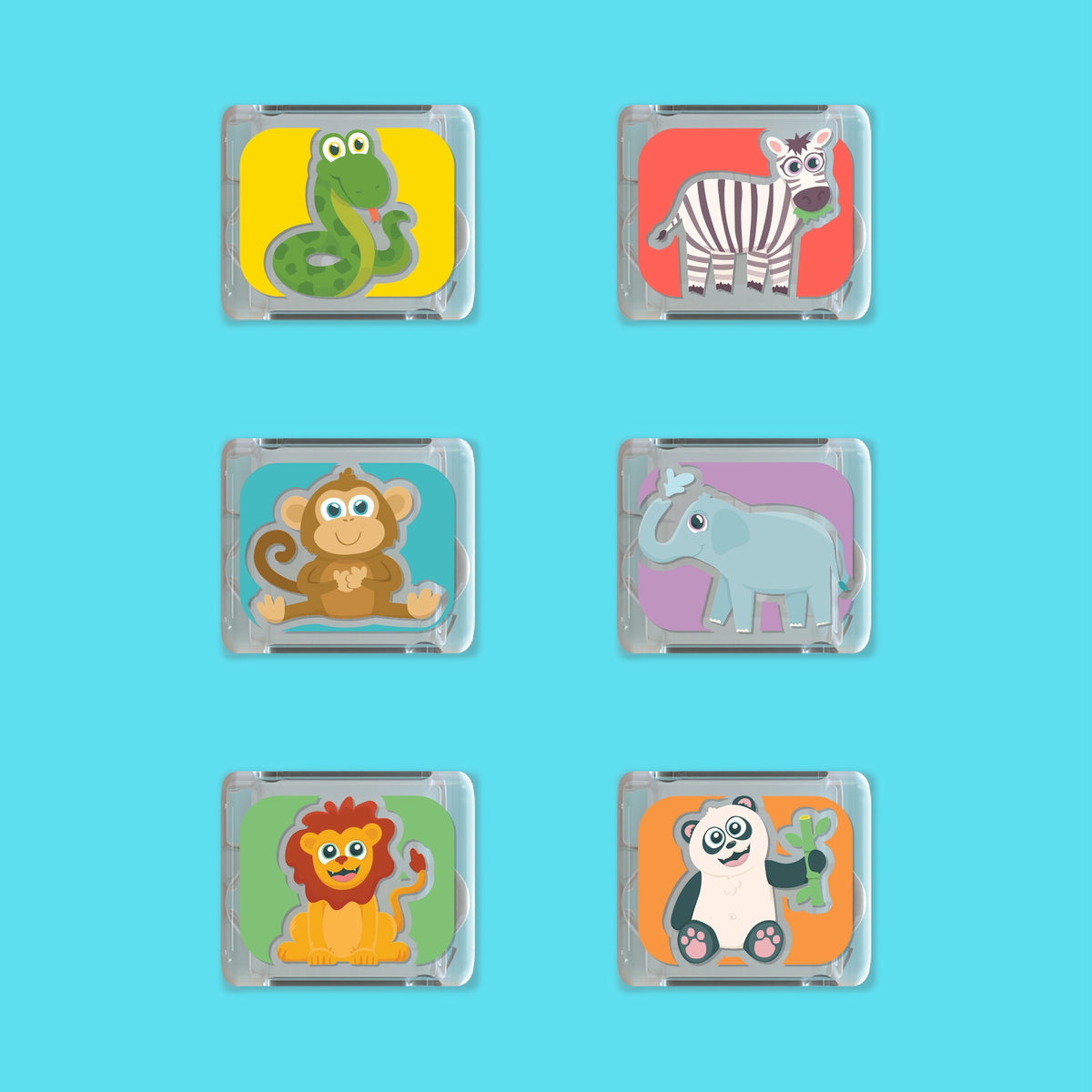 Zoo Light-Up Cubes 6-Pack