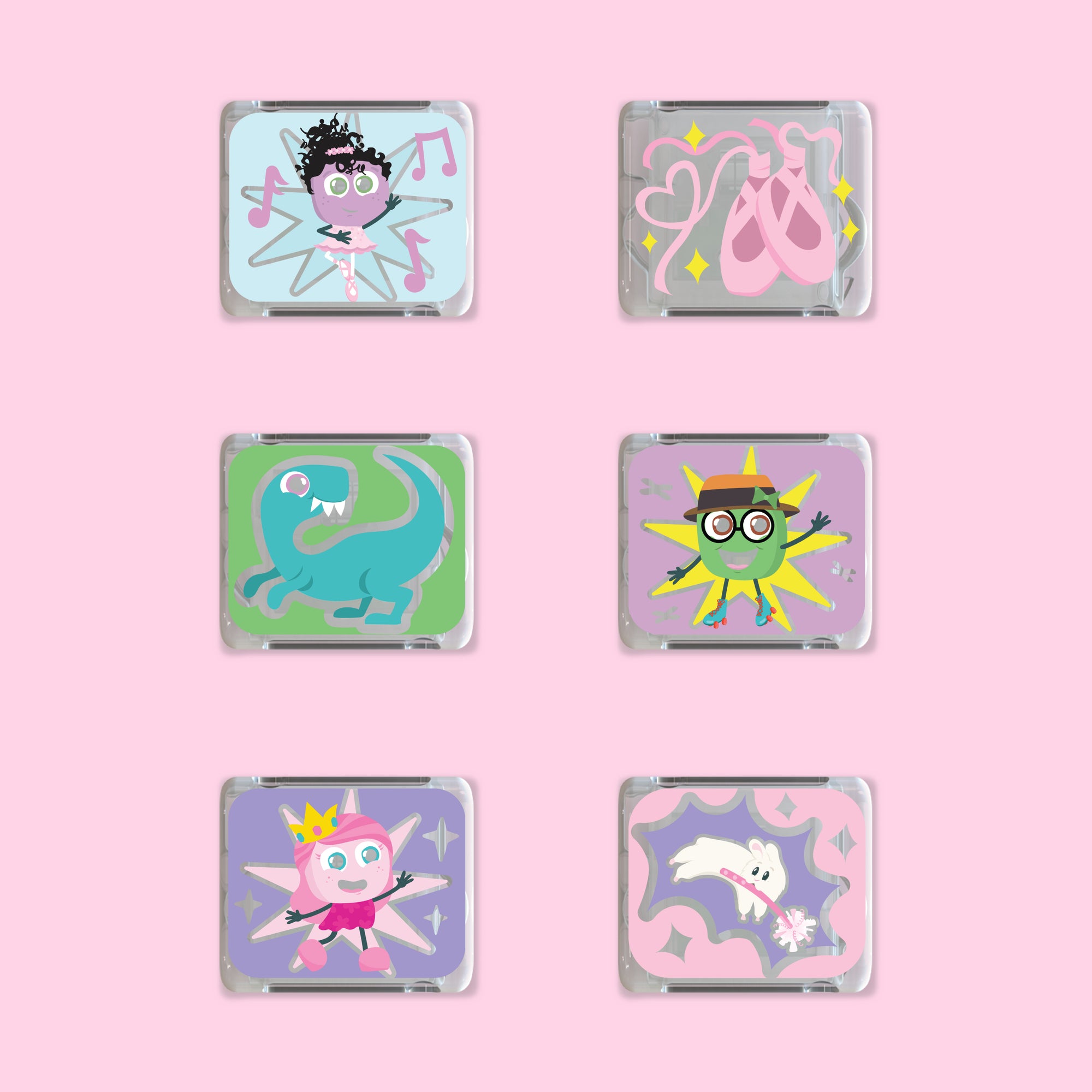 Light-Up Library™ - 3 Book Set, Girls + Matching 6-Pack Cubes