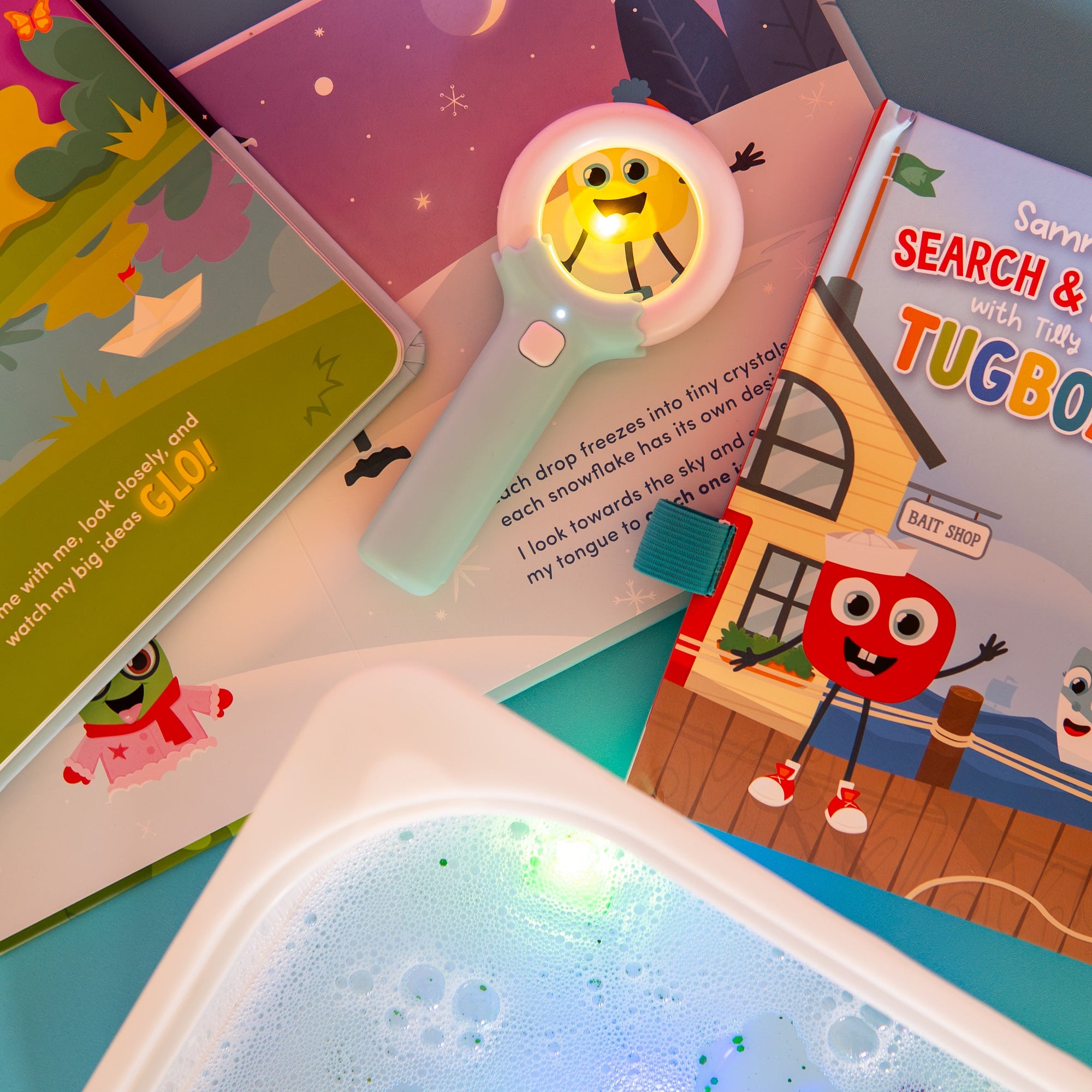 Light-Up Library™ - 3 Book Set, Boys + Matching 6-Pack Cubes