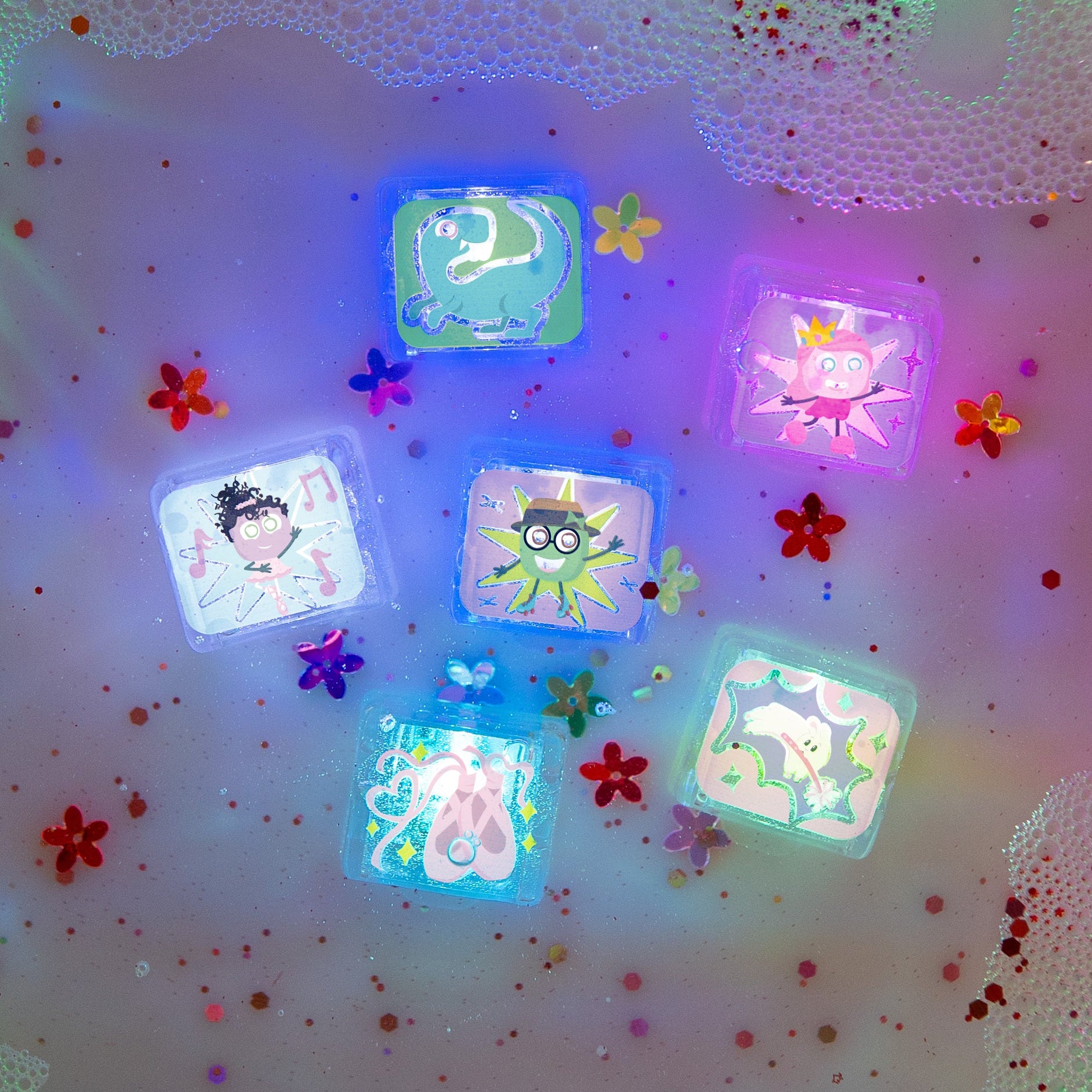 Light-Up Library™ - 3 Book Set, Girls + Matching 6-Pack Cubes