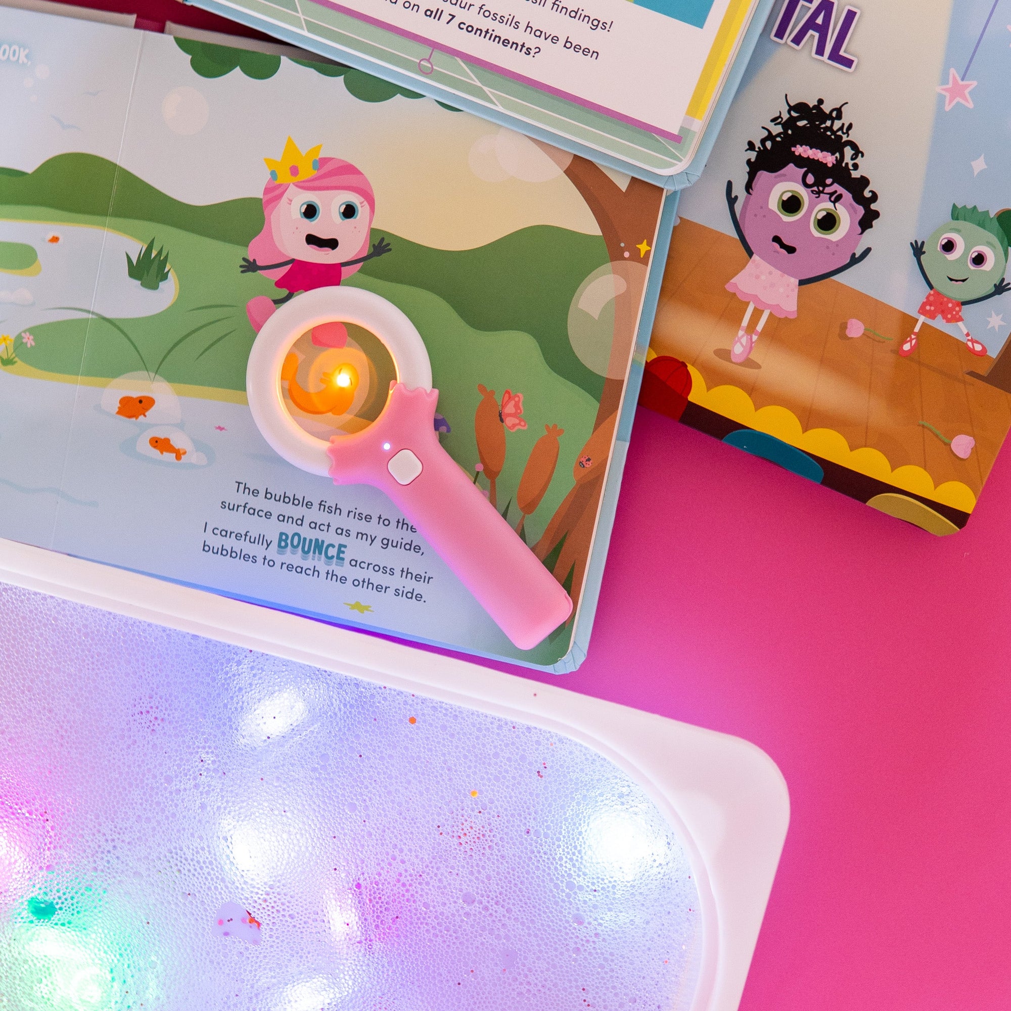 Light-Up Library™ - 3 Book Set, Girls + Matching 6-Pack Cubes