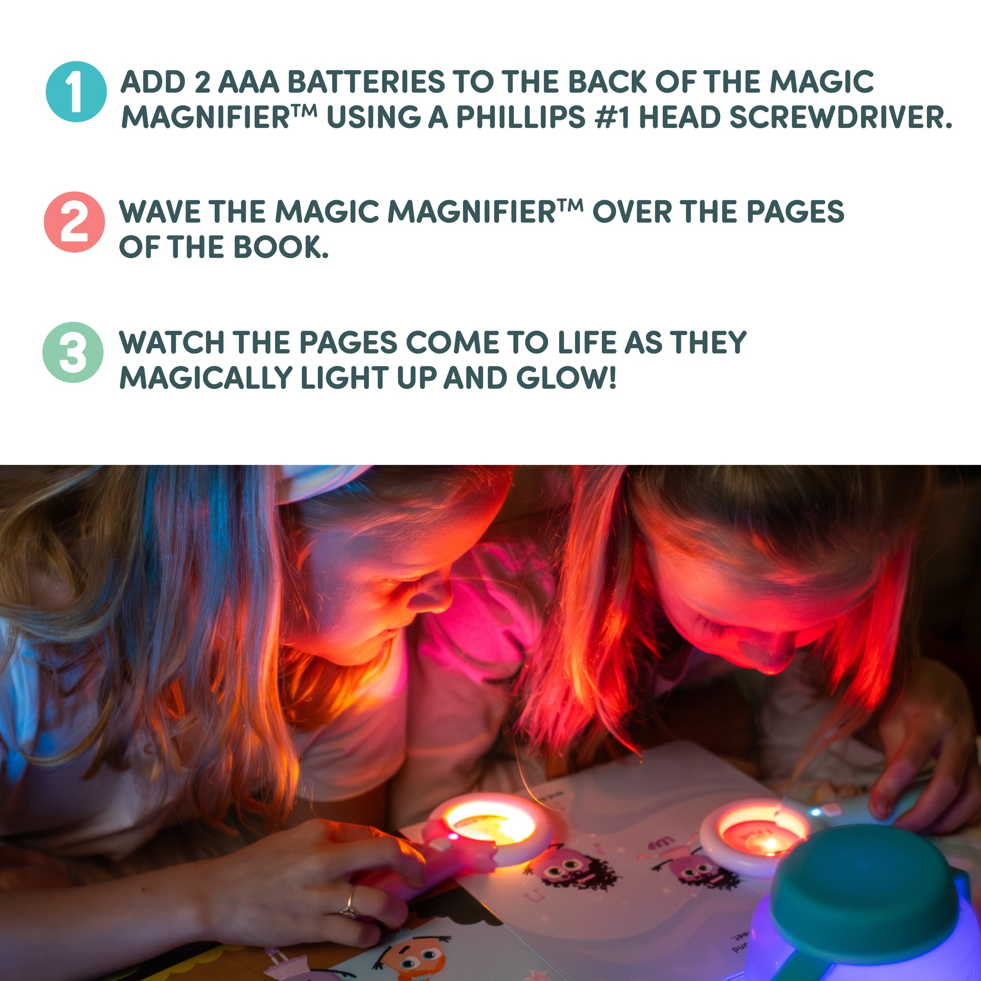 Light-Up Library™ - 3 Book Set, Girls + Matching 6-Pack Cubes