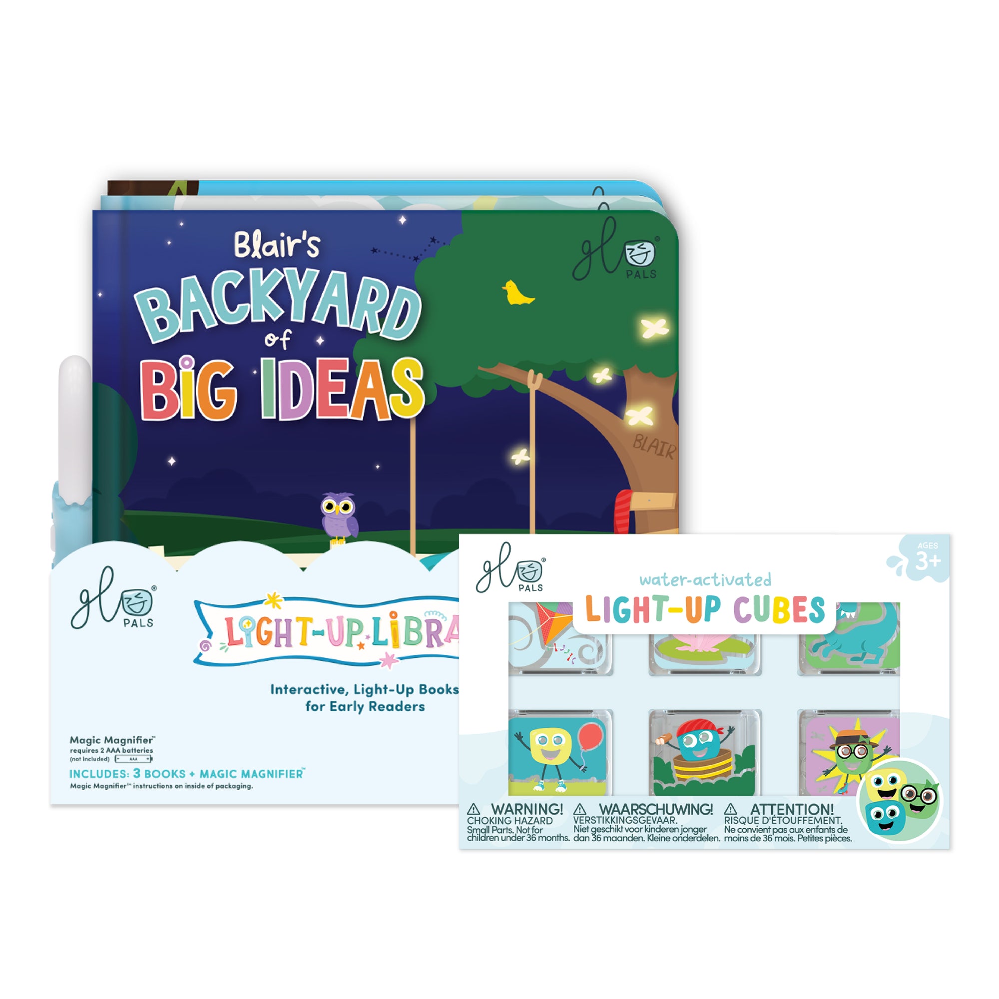 Light-Up Library™ - 3 Book Set, Original + Matching 6-Pack Cubes