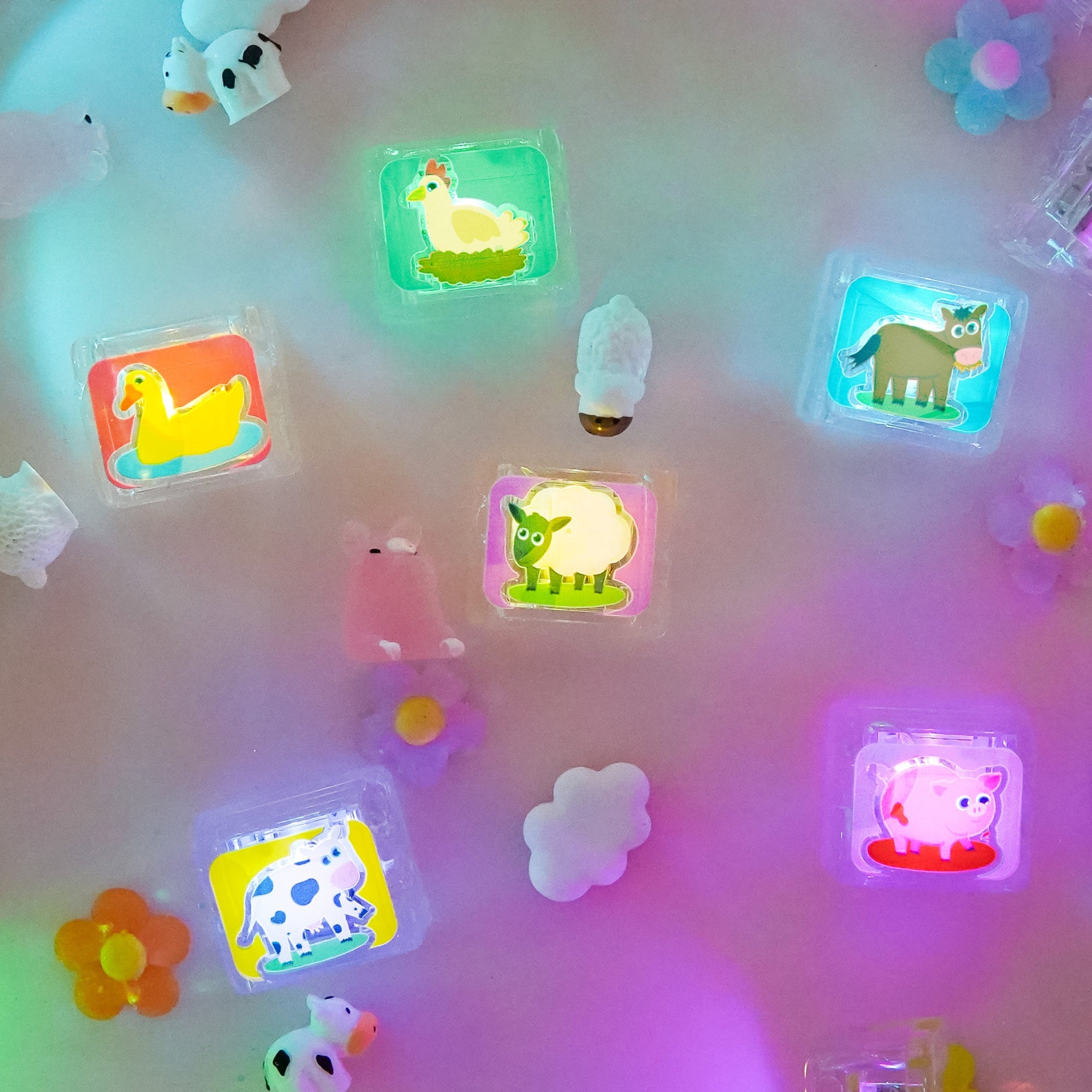Farm Light-Up Cubes 6-Pack
